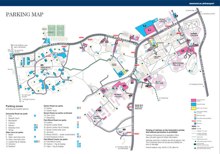 university of kent parking map - Gulbenkian