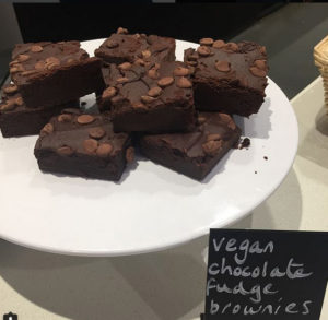Cafe vegan chocolate brownies