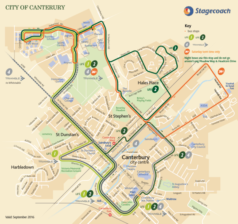 Stagecoach bus map - Gulbenkian