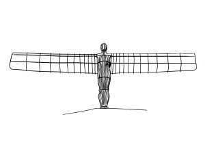 Angel of the north colouring sheet